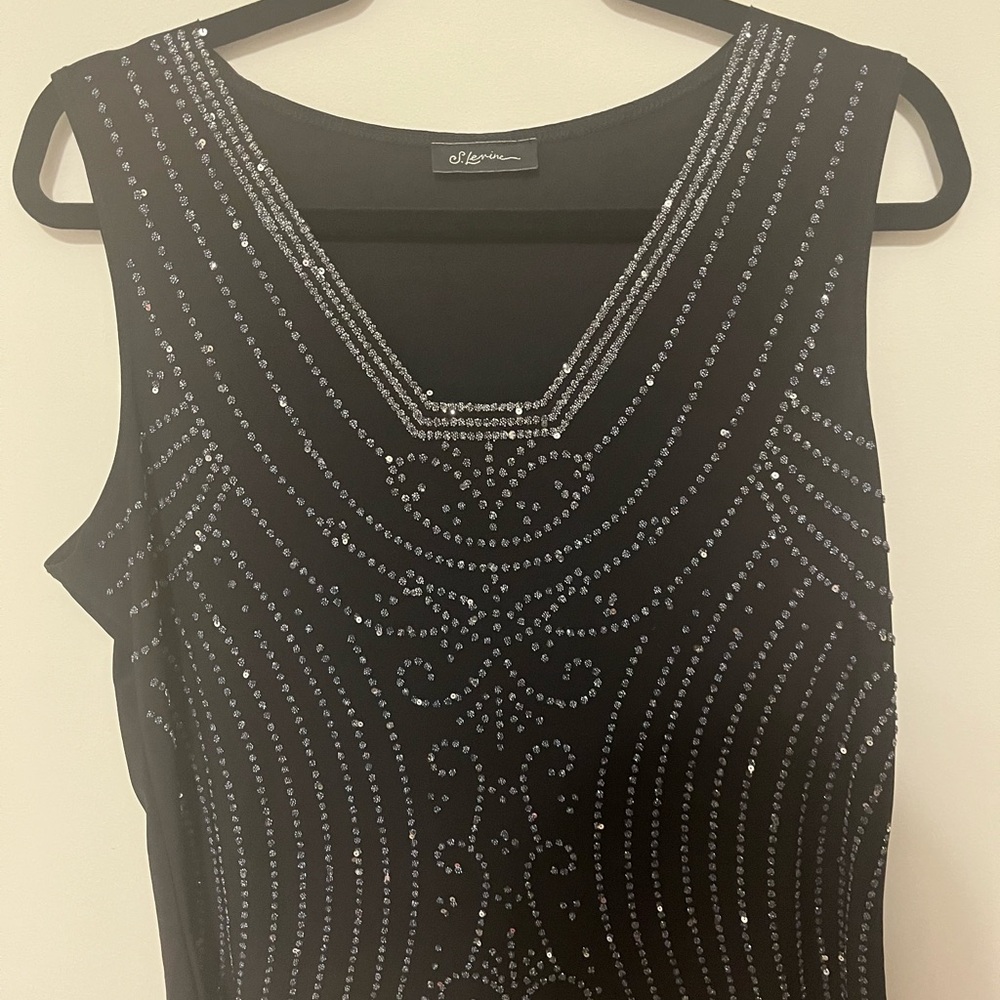 Y2K S. Levine Black Sparked Tank